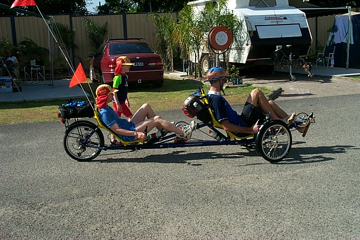 A beautiful trike kindly loaned to us in Port Stephens