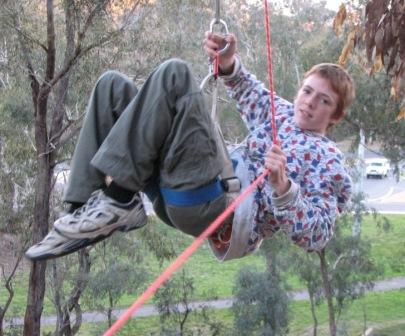 Sam on the swing, too